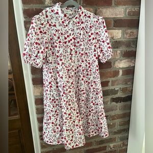 Eliza J Floral Puff Sleeve Shirtdress, size 8